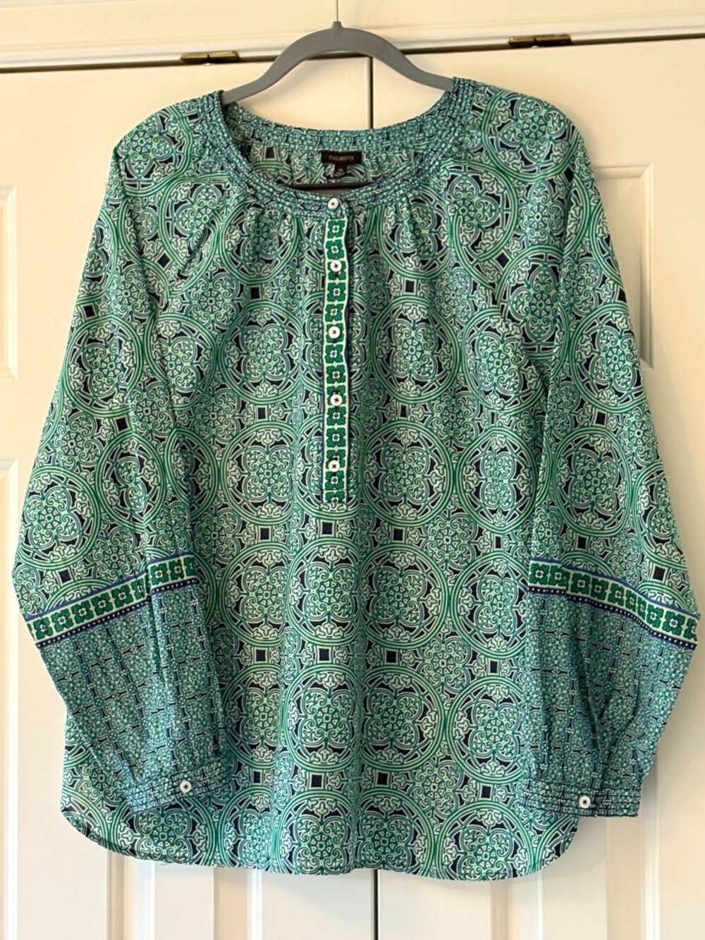 NWOT Talbot's Emerald Green Popover Sz XL